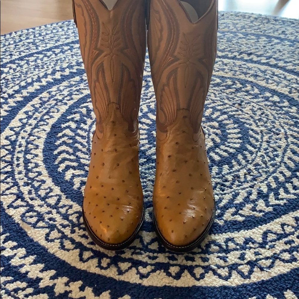 Ostrich Cowboy Boots - Picture 2 of 4